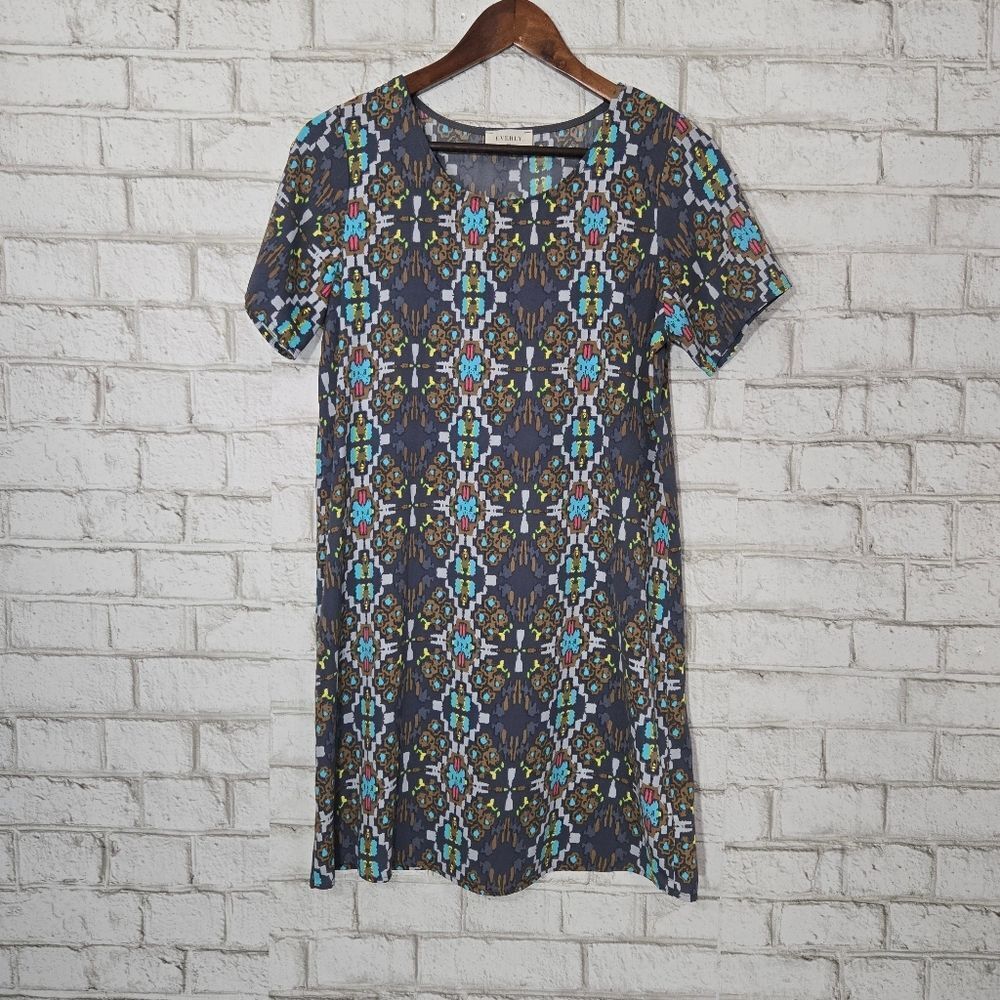 Everly cute printed short‎ sleeve mini dress